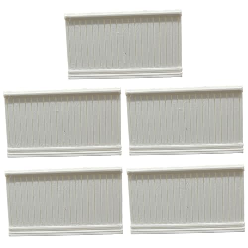 5pcs Mini Wainscot Board, Pla Dollhouse Möbel, White Dollhouse Miniaturen, DIY freundliche 3, 7x2, 2 Zoll 1:12 Wainscot Board für Einstellungen von Pesoncarl