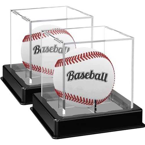 Baseball -Hülle Anzeige für Bälle, 2 Stück Baseballhalter Display -Hülle Acryl Baseball -Display -Hülle UV Protected Baseball -Hülle, Baseball -Display -Fälle für Ball von Pesoncarl