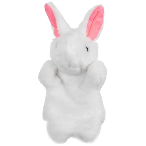 Pesoncarl Bunny Puppet Realistic & niedliche Tierhandpuppen mit Langen Ohren für Kinder Erwachsene weiche Plüsch 10 Zoll Tierpuppen für Zuhause, Kindergarten, Geschichtenerzählen von Pesoncarl