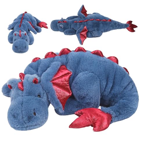 Pesoncarl Drachengefüllte Tier, 43 Zoll niedlichen Cartoon Dragon Plüsch mit Flügel, weiches bequemes Riesengefüllter Tier für Kinder Jungen Mädchen Schlafzimmer Dekoration, Blaue Tiere Pesoncarl Drachengefüllte Tier, 43 Zoll niedlichen Cartoon Dragon Plüsch mit Flügel, weiches bequemes Riesengefüllter Tier für Kinder Jungen Mädchen Schlafzimmer Dekoration, Blaue Tiere von Pesoncarl