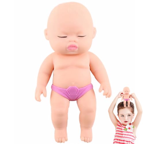 Nette Squishies, Stress Doll Squeeze Spielzeug Nicht-Stick tragbares realistisches Stressabbauspielzeug 2,8 x 5,51 Zoll belastbarer Stressspielzeug für Erwachsene Kinder, zufällige Farbe von Pesoncarl