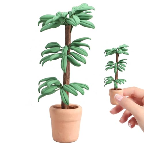 Pesoncarl 1 12 Skala Dollhouse Accessoires, Mini Dollhouse Accessoires Brazilian Fortune Tree, DIY Miniature Dollhouse Accessoires für Dollhouse Dekoration, Geschenk für Puppenhausliebhaber von Pesoncarl