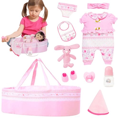 Pesoncarl 18 Zoll Puppenkleidung und Accessoires mit Stuhlgut niedlich sicheres, weiches Stoffbackpuppenzubehör für Babys tun Spiele Set, Nein von Pesoncarl