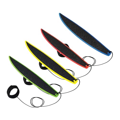 Pesoncarl 4pcs Finger Surfboard Finger Surfing Board mit Schnur für Kinder Teenager Erwachsene Sommer Urlaub Wind Surfbrett Fingerbrett (blau+gelb+rot+grün). von Pesoncarl