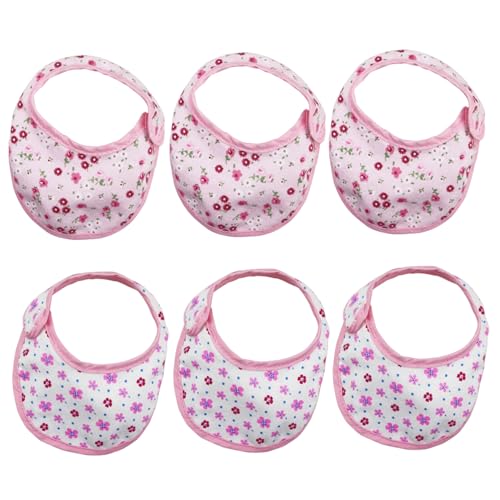 Pesoncarl 6pcs Babypuppenzubehör, Spinte Lätzchen 18 Zoll Puppenkleidung, Polyester Babypuppe Lätzchen Fütterungszubehör für 18 Zoll Puppe von Pesoncarl