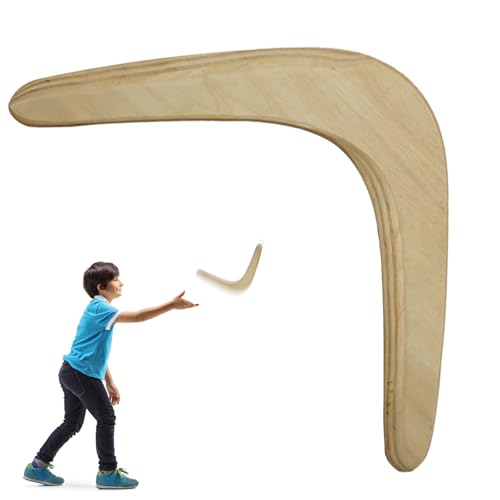 Pesoncarl Boomerang hölzerne v-förmige 13x2-Zoll-Boomerangs für Kinder Erwachsene tragbare Ersatzspielzeug für Rasen Beach Camping von Pesoncarl