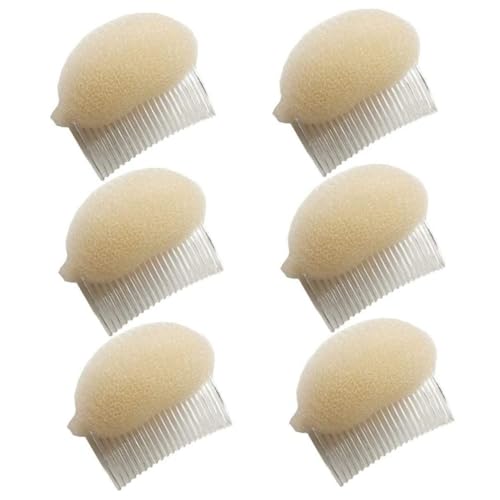 Pesoncarl Bump It Haartaccessoire, Schwamm Friseur Haarstyler Hair Lift Styling Accessoires Haarpads Styling -Werkzeuge Beige 6 Pack von Pesoncarl