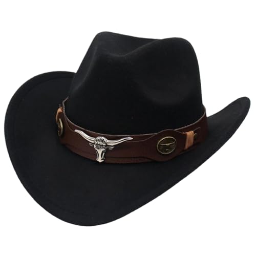 Pesoncarl Cowboyhut, Klassische westliche Brim Cowboy Hüte für Frauen, bequemer atmungsaktiver Cowgirl Hut für Outdoor, Berufe, Angeln, Bühnenperformance von Pesoncarl