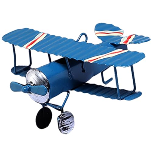 Pesoncarl Flugzeugmodell, Retro Glidermodellflugzeug, realistisches Spielzeug, Bildungsspielzeug für Bildungs und Dekorationsblau Farb Legierungsspielzeuge für Kleinkinder 1 3, Geschenke für Kinder von Pesoncarl