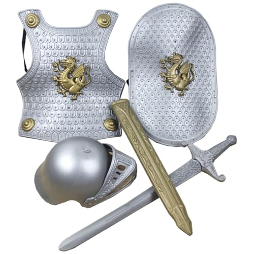 Pesoncarl Knight Costume Kids 4pcs/Set mittelalterliche Ritterpanzerung Mit Helm, Schild, Schwert und Rüstung, Kinder verkleiden Kostüme für Halloween -Cosplay -Rollenspiele, Kostüme Pesoncarl Knight Costume Kids 4pcs/Set mittelalterliche Ritterpanzerung Mit Helm, Schild, Schwert und Rüstung, Kinder verkleiden Kostüme für Halloween -Cosplay -Rollenspiele, Kostüme von Pesoncarl
