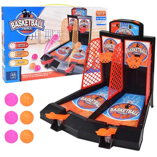 Pesoncarl Mini Basketballspiel, Mehrspieler interaktive Basketballspiele mit Bewertungsgerät, Plastik Tabletop Spiele, Stressindelement Desk Spiele für Kinder und Erwachsene Geschenke von Pesoncarl