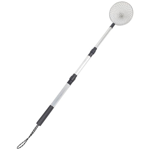 Pesoncarl Sandspielzeug, Strandwerkzeuge mit teleskopischer Stange Edelstahl M8 Sea Scoop mit feinem Mesh tragbarer Handheld zum Sammeln s s von Pesoncarl