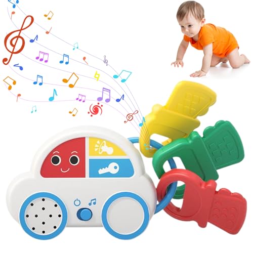 Pesoncarl Soundspielzeug, Musikspielzeug für Babysauto -Form -Spielzeug mit 18 Songs, Horn- und Motor -Sound -Batterie -Batterie -Grab -Training für Kinderkrankheiten, Keine Batterie von Pesoncarl