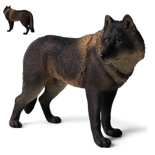 Pesoncarl Wolf Figur High Simulation Wildlife Tiermodell Wolf Spielzeug Sammlung Figur Ornament Lernspielzeug Geburtstagsgeschenk für Jungen Mädchen, Schwarz Pesoncarl Wolf Figur High Simulation Wildlife Tiermodell Wolf Spielzeug Sammlung Figur Ornament Lernspielzeug Geburtstagsgeschenk für Jungen Mädchen, Schwarz von Pesoncarl