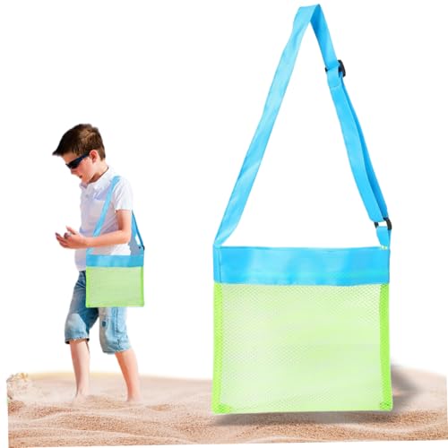 Seashell Bag Mesh Beach Bag Schnell trockenes Muschel Sammeln mit verstellbarem Gurt Kids Beach Spielzeuggeschenk für Jungen und Mädchen, Sportspielzeug im Freien Seashell Bag Mesh Beach Bag Schnell trockenes Muschel Sammeln mit verstellbarem Gurt Kids Beach Spielzeuggeschenk für Jungen und Mädchen, Sportspielzeug im Freien von Pesoncarl