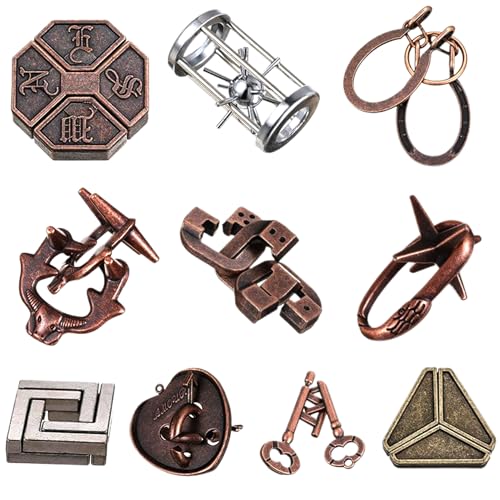 Twin Key Lock -Puzzle, 10pcs klassisches Metall -Lock -Puzzle, traditionelle Hirnteaser -Rätsel für Spiele, Entsperren des Verriegelungs -Hirnteaser -Spielzeuggeschenke für Erwachsene und Kinder, Spi Twin Key Lock -Puzzle, 10pcs klassisches Metall -Lock -Puzzle, traditionelle Hirnteaser -Rätsel für Spiele, Entsperren des Verriegelungs -Hirnteaser -Spielzeuggeschenke für Erwachsene und Kinder, Spi von Pesoncarl