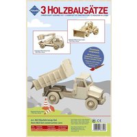 PEBARO 863 - Holzbausatz Baufahrzeug-Set, Radlader, Hubwagen und Kipplader von Peter Bausch GmbH & Co. KG