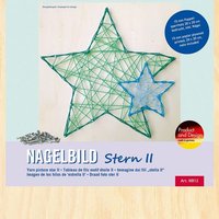 PEBARO NB12 - Nagelbild Stern II, Fadenbild, 20x20cm, Bastelset PEBARO NB12 - Nagelbild Stern II, Fadenbild, 20x20cm, Bastelset von Peter Bausch GmbH & Co. KG