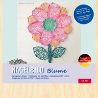 PEBARO NB7 - Nagelbild Blume, Fadenbild, Fadenspannbild, String Art mit Motiv Blume, 20x20cm, Bastelset PEBARO NB7 - Nagelbild Blume, Fadenbild, Fadenspannbild, String Art mit Motiv Blume, 20x20cm, Bastelset von Peter Bausch GmbH & Co. KG