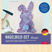 PEBARO NB8-SET - Nagelbild-Set Hase, Fadenbild, 20x20cm, Bastelset PEBARO NB8-SET - Nagelbild-Set Hase, Fadenbild, 20x20cm, Bastelset von Peter Bausch GmbH & Co. KG