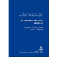 Das Gedichtete behauptet sein Recht von Peter Lang GmbH, Internationaler Verlag der Wissenschaften