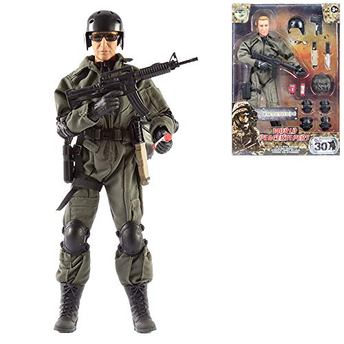 Peterkin 74715 World Peacekeepers Parajumper Action Figure & Accessories Actionfigur, grün von Peterkin