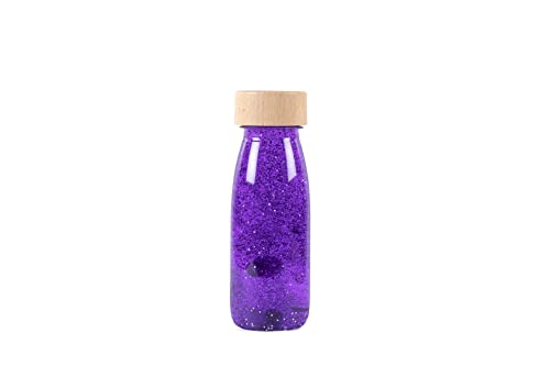 PETIT BOUM – Float Sensory Bottle in Flieder EIN Mikrokosmos in jeder Flasche Entdecken, zuhören und Lernen Sinnesstimulation Sensorische Flaschen für Kinder von PETIT BOUM