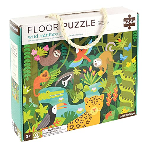 Petit Collage Floor Puzzle , Wild Rainforest von Petit Collage