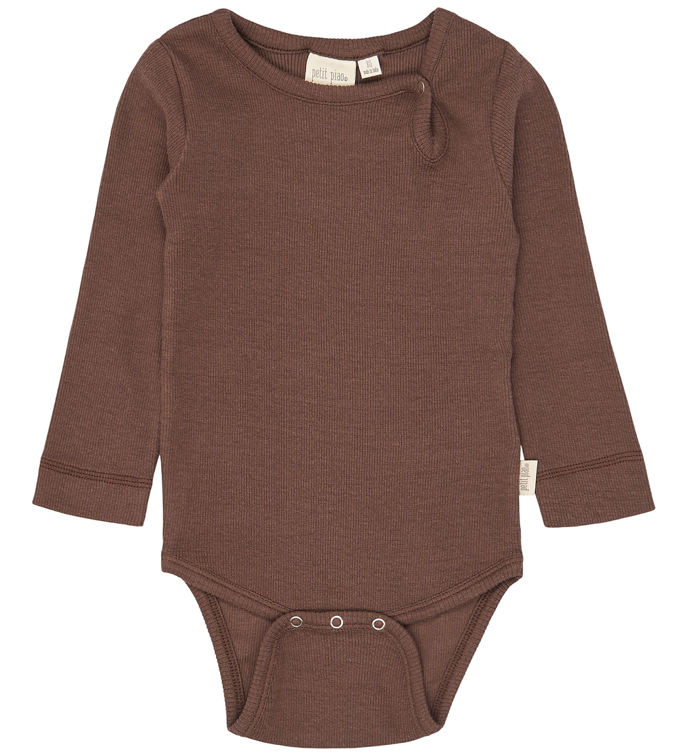 Petit Piao Body l/ä - Rib - Baumwolle/Modal - PP-Stein - Chestnu - Petit Piao - 56 - Body L/Ä Petit Piao Body l/ä - Rib - Baumwolle/Modal - PP-Stein - Chestnu - Petit Piao - 56 - Body L/Ä von Petit Piao