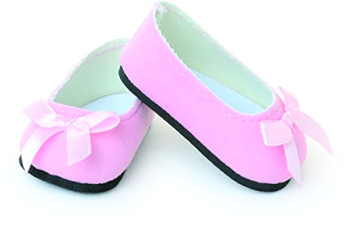 Petitcollin 603905 Ballerinas Schweden mit rosa Schleife, Größe 39/40/48 cm von Petitcollin