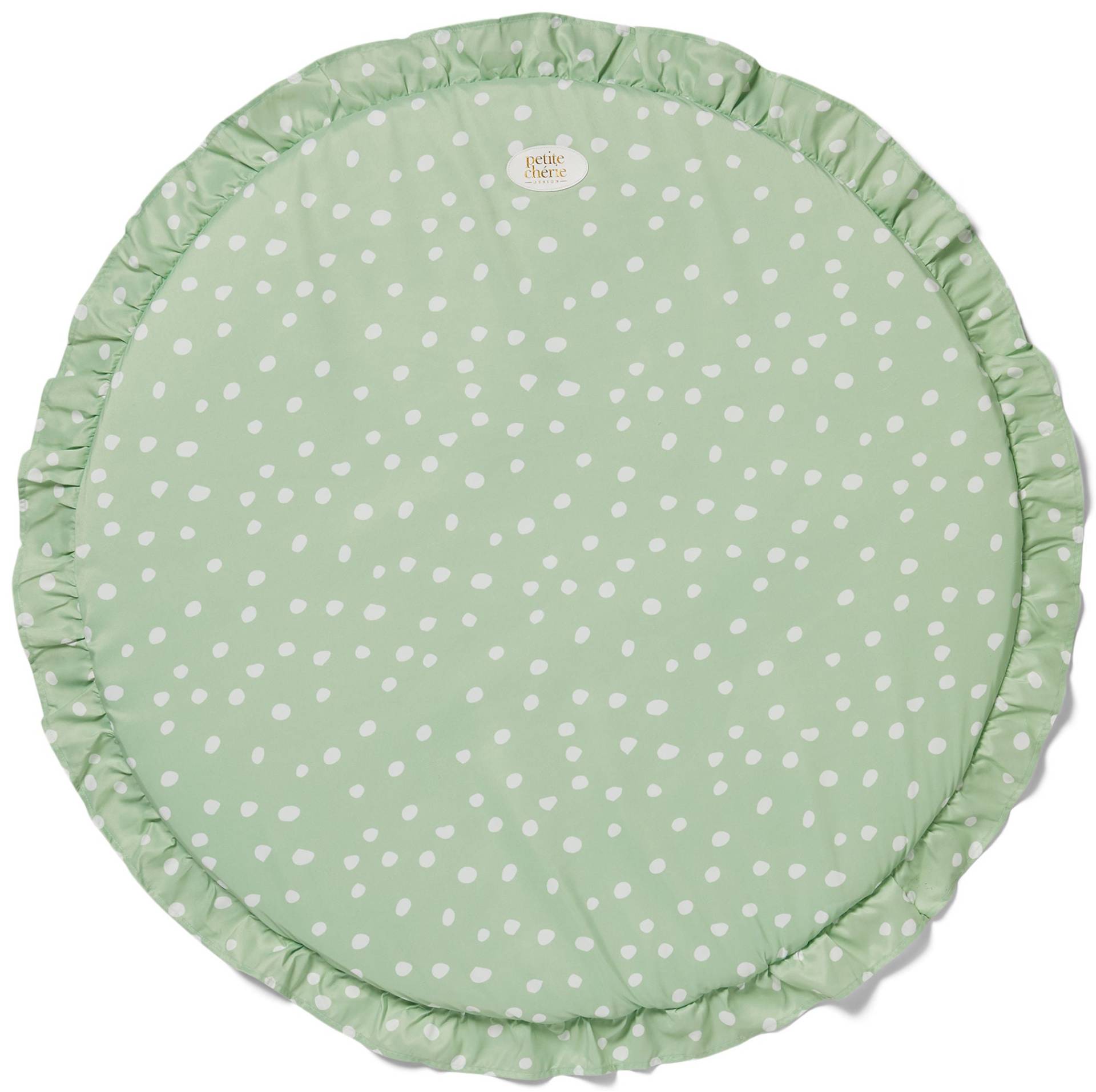 Petite Chérie Spielteppich Rund mit Rüschen, 80 cm, Frosty Green von Petite Chérie