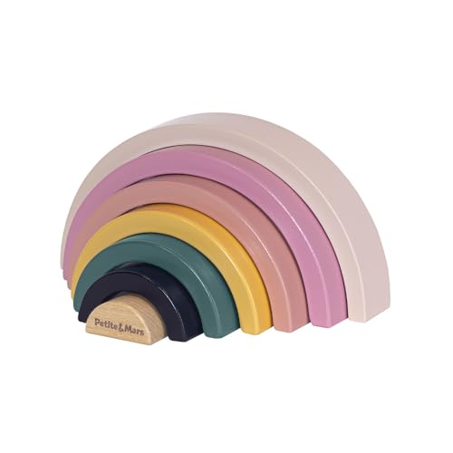 Petite&Mars Holzspielzeug Wood of Mars (Regenbogen Puzzle Stardust 24m+) von Petite&Mars