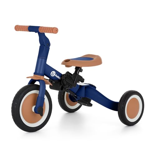 Petite&Mars Multifunktionales 5-in-1-Dreirad Turbo * Fahrrad * Dreirad * Laufrad * Rutschauto * Lauflernfahrzeug (Enigmatic Blue) von Petite&Mars