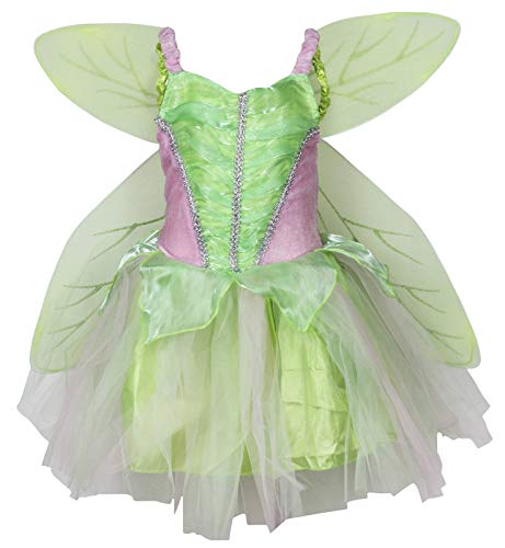 Petitebelle Fee Kostüm Kleid 1-10J (Grün, 6-8 Jahre) von Petitebelle