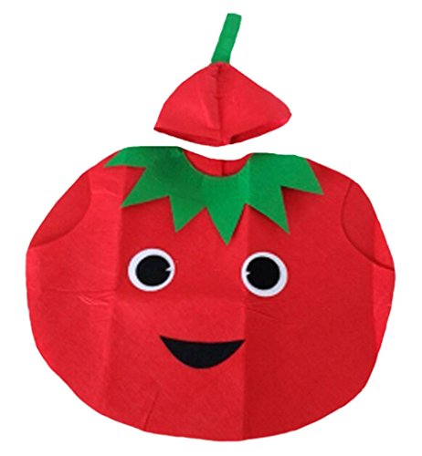 Petitebelle Halloween Weihnachten Obst Gemüse Unisex-Kostüm-Partei-Kleid-Kleidung Einheitsgröße Tomate von Petitebelle