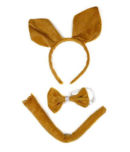 Petitebelle Stirnband Bowtie Schwanz Kostüm für Erwachsene Einheitsgröße Känguru von Petitebelle