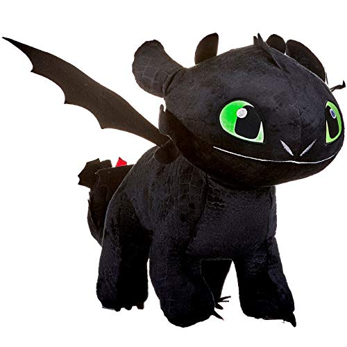 Petoske Toothless Night Fury 40cm Drachenzähmen leicht gemacht 3 Schwarz Plüsch Films How To Train Your Dragon 3 Original leuchtet im Dunkeln von Petoske