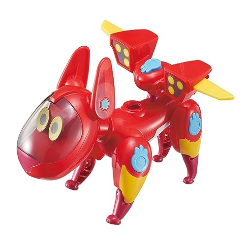 Petronix Defenders EU820210 - Transformierendes Max Mode Pet Pup-E, ca. 12 cm große Spielfigur für Kinder, verwandelbarer Roboter-Hund mit ausklappbaren Flügeln von AlphaToys