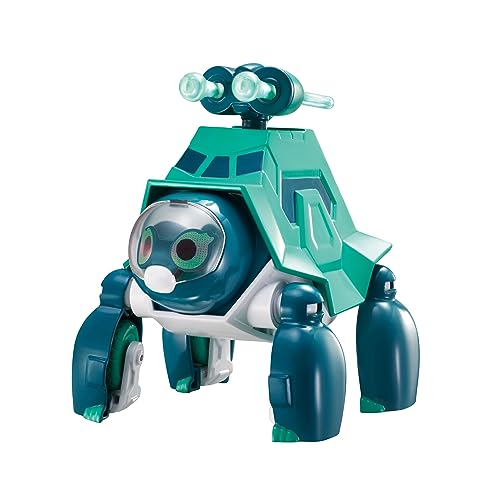 AlphaToys Petronix Defenders Transformierendes Max Mode Pet Shell-E, ca. 12 cm große Spielfigur für Kinder, verwandelbare Roboter-Schildkröte mit abfeuerbaren Wasserraketen von AlphaToys