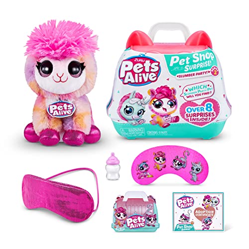 Pets Alive Pet Shop Surprise - Spielset Tierhandlung Serie 2 Pyjamaparty Lama (elektronisches Plüschtier) von Pets Alive