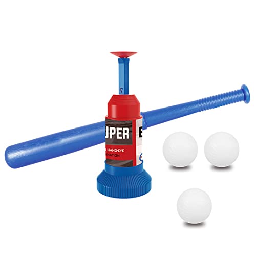 Pettaku Baseball -Trainingsset Semi -Automatikwerfer Sportspiele Spielzeug mit 3 Soft Balls Bar für Kinder Training von Pettaku