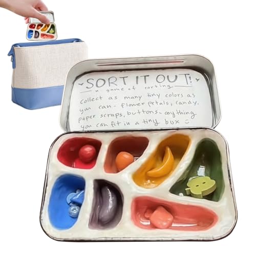 Peufcmi Beruhigungsspielzeug - Leichte Kompakte Sensorik Sortierdose | Leichte Sortierbox Zur Stressbewältigung Und Balancefindung Unterwegs Peufcmi Beruhigungsspielzeug - Leichte Kompakte Sensorik Sortierdose | Leichte Sortierbox Zur Stressbewältigung Und Balancefindung Unterwegs von Peufcmi