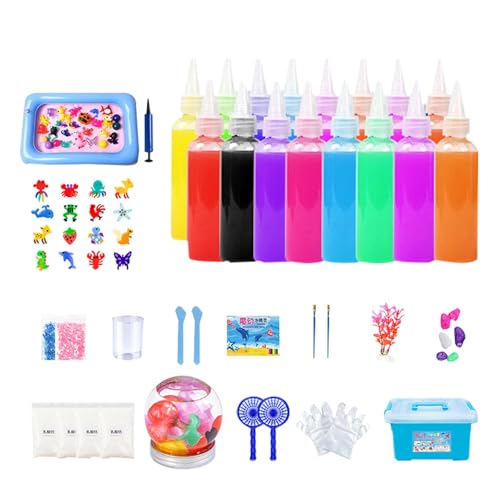 Peufcmi DIYs Magisches Wasser Gel Perle Sensorisches Spielzeug, Magischer Wasserelfe MagicWater Elf, Kreative 3D Magic Gels, Handgemachtes Magisches Wassergel Kreativ Kit für Jungens und Mädchen von Peufcmi