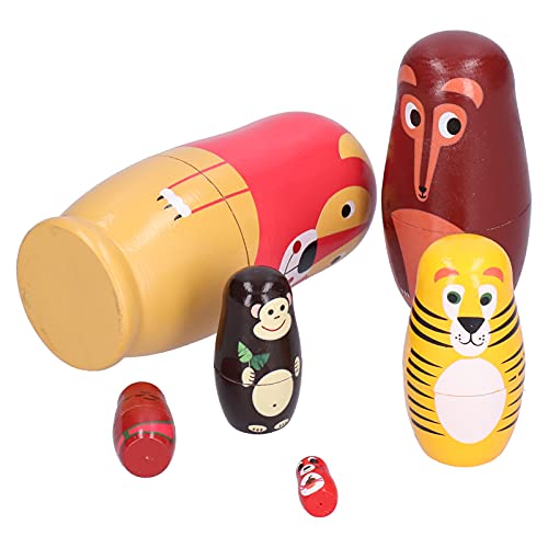 6er Set Nistpuppen Matryoshka Russische Figur Puppen Spielzeug für Kinder Handbemalt Holz Dekoration Geburtstag von Phefop