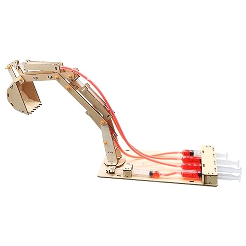 Pädagogisches -Hydraulikbaggermodell aus Holz mit Einzigartigem Hydrauliksystem für Praktisches Lernen von Phefop