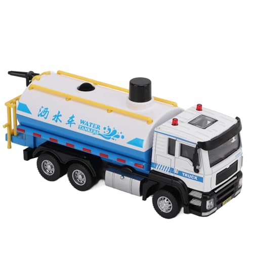 Phefop 1/50 Wassertanker-Modell, Legierung, Zurückziehbarer Wassersprüh-Sprinkler-LKW, Spielzeug für Jungen und Mädchen, Geschenke, Sicher, Langlebig, Hochsimuliert für die Kindersammlung von Phefop