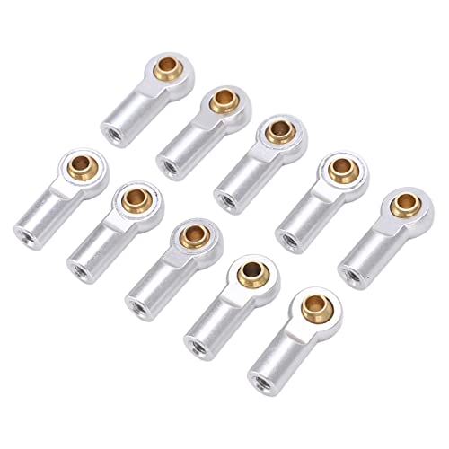 Phefop 10pcs RC -Metallkugel Enden, Aluminium -Legierungskugel Enden M3 Link -Stange -Endgelenk, Axiale SCX10 1/10 RC -Auto -Upgrade -Teile (Silver) von Phefop