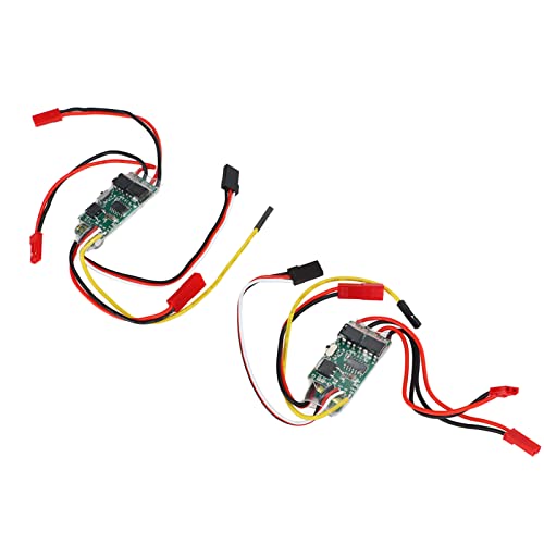 Phefop 2PCS Elektrische Geschwindigkeitsregler, Bürgerte ESC -Bidirectional ESC, Gebürstete ESC für 130 180 Gebürstete Motor mit Kondensatormodul von Phefop