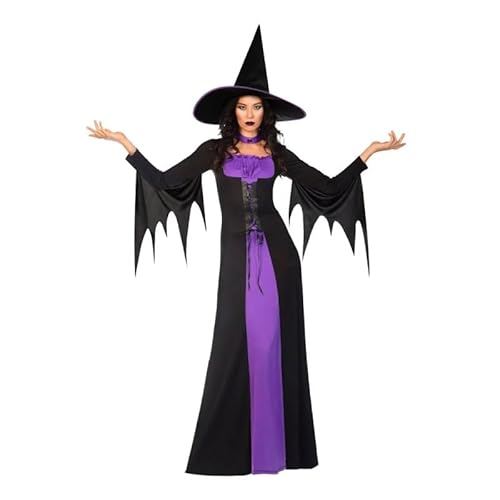 Phestival Halloween Kostüme Erwachsen für Frauen Hexenkleid Set (Rosen Hexenhut) (X-Large) von Phestival