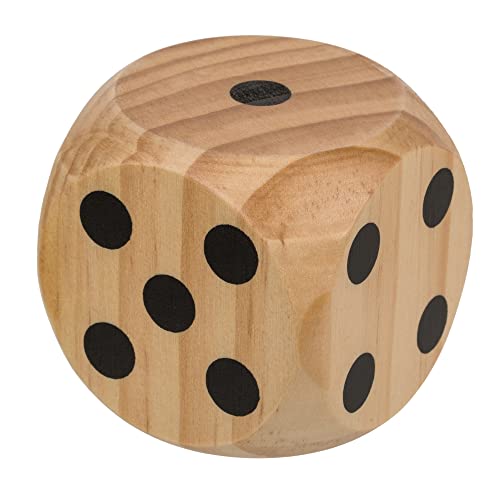 PhiLuMo Großer Würfel/Spielwürfel mit Augenzahlen & aus Holz / 6 x 6 cm von PhiLuMo